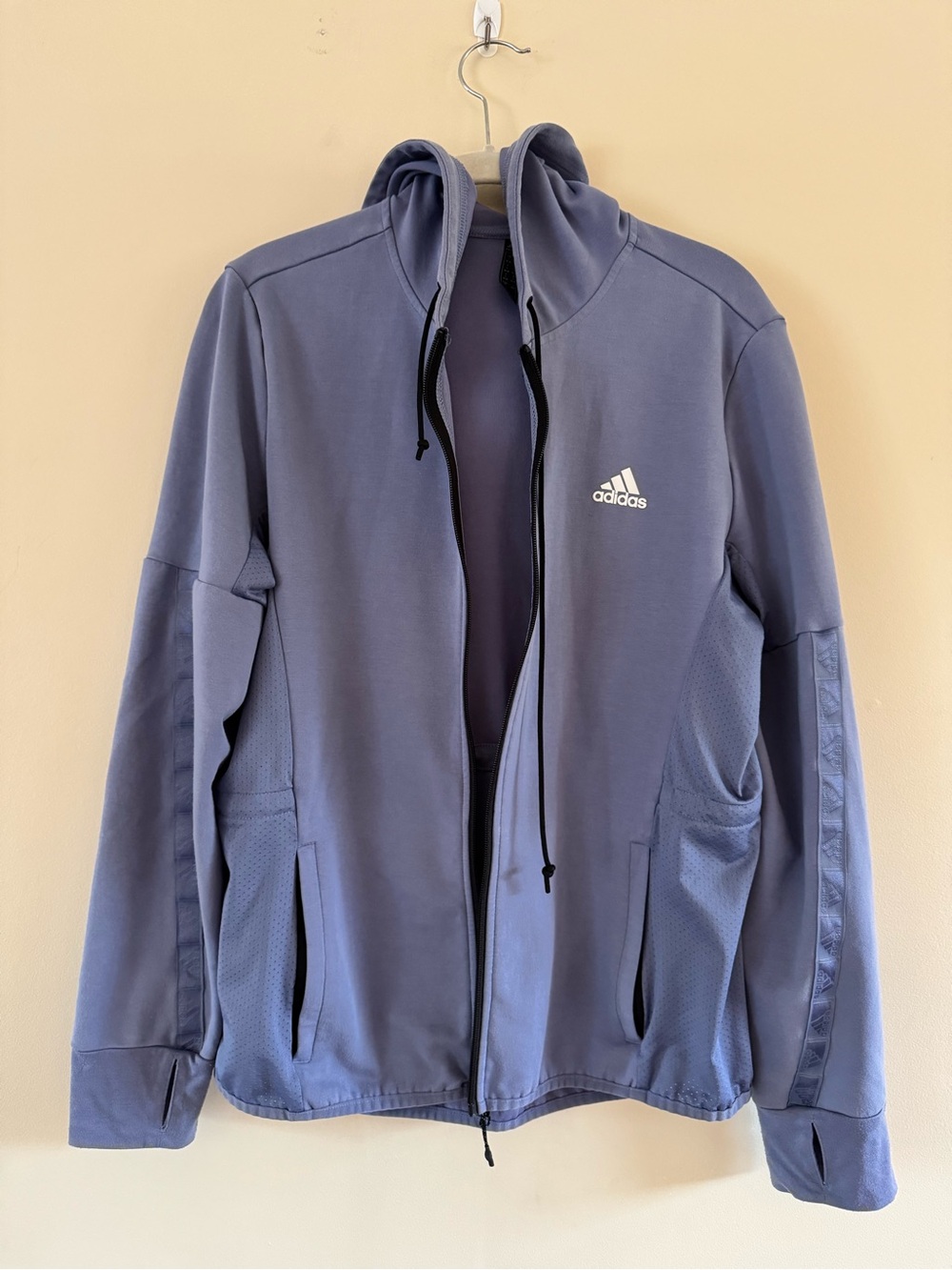 Adidas Women’s Slate Blue Full-Zip Training Hoodie